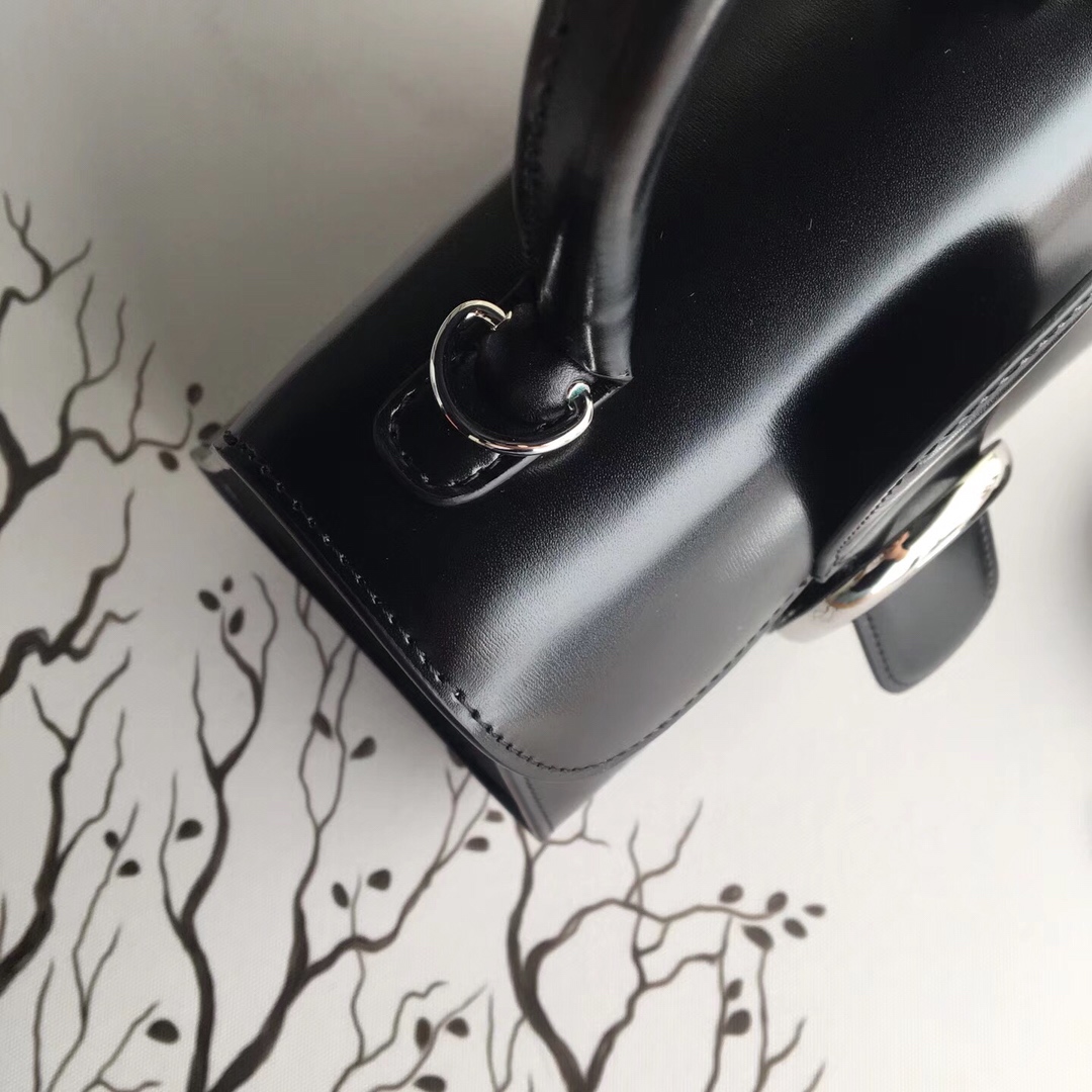 델보 브리앙 박스 GM 백 유광 블랙